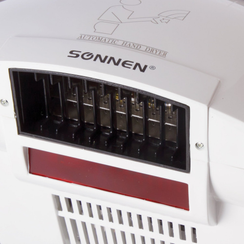 Сушилка для рук SONNEN HD-688, 2000 Вт, пластиковый корпус, белая фото 4