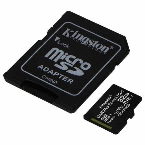 Карта памяти KINGSTON Canvas Select Plus, microSDHC 32 GB, UHS-I U1, 100 Мб/с, адаптер фото 2