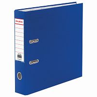 Папка-регистратор BRAUBERG 70 мм, с покрытием из ПВХ, синяя