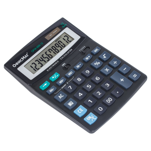 Калькулятор настольный ОФИСМАГ, 200х150 мм, 12 разрядов, двойное питание фото 8