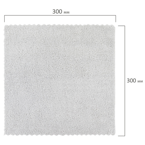 Салфетки из микрофибры LAIMA "ULTRASONIC GREY COLOUR PACK 3", 30х30 см, 3 шт. фото 2