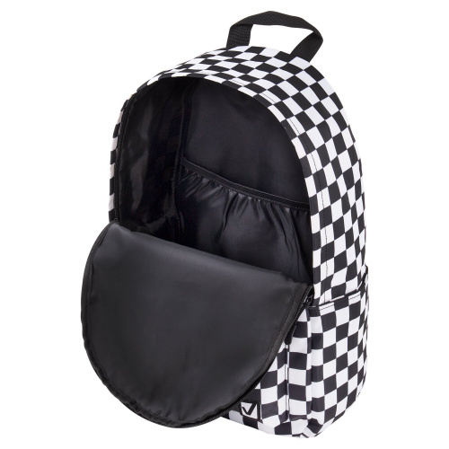 Рюкзак BRAUBERG POSITIVE "Black and White", 42х28х14 см, универсальный, потайной карман фото 4