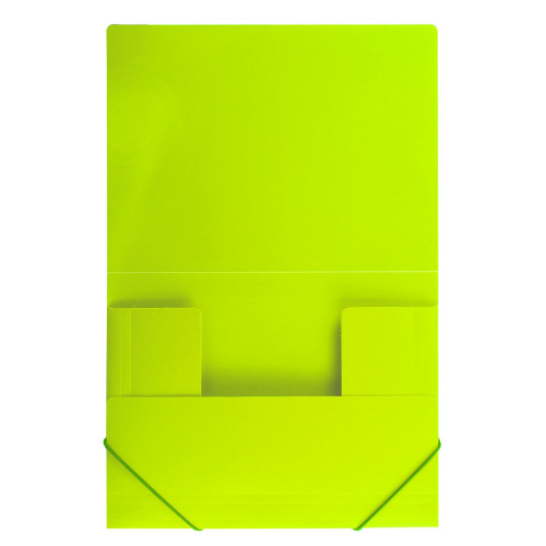 Папка на резинках BRAUBERG "Neon", до 300 листов, 0,5 мм, неоновая, зеленая фото 2