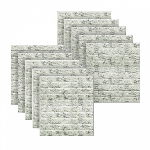 Панели для стен / стеновые панели DASWERK "Кирпич серый гранит", 10 шт., 70х77 см, 3D самоклеящиеся фото 7