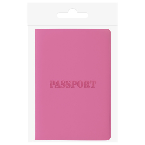 Обложка для паспорта STAFF "ПАСПОРТ", мягкий полиуретан, розовая фото 9