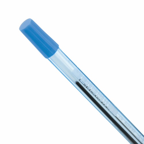 Ручка шариковая STAFF AA-927, синяя, корпус тонированный, хромированные детали, линия 0,35 мм фото 8