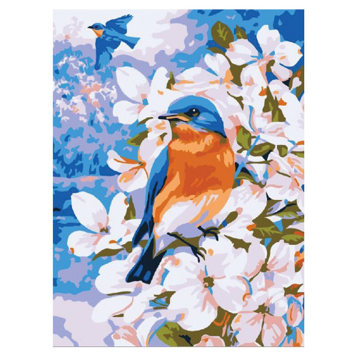 Картина по номерам ЮНЛАНДИЯ "Птица в цветущем саду", 15х20 см, на холсте, акрил, кисти фото 3