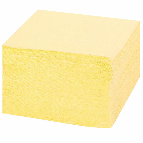 Салфетки бумажные LAIMA, 100 шт., 24х24 см, жёлтые (пастельный цвет), 100% целлюлоза фото 4