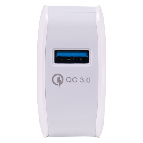 Быстрое зарядное устройство сетевое SONNEN, порт USB, QC 3.0, выходной ток 3А, белое фото 5