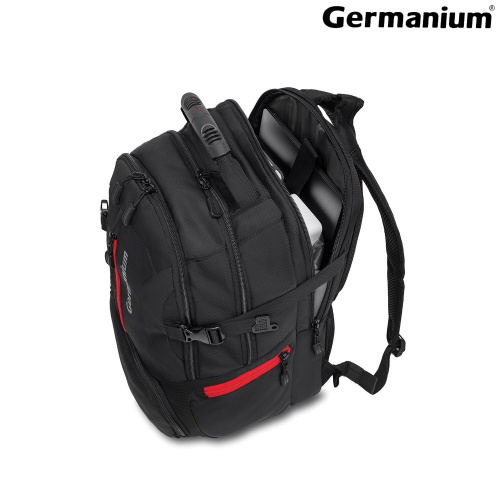 Рюкзак GERMANIUM "S-03", 46х32х26 см, универсальный, с отделением для ноутбука, черный фото 9