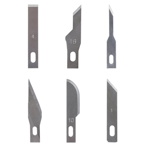 Нож макетный ОСТРОВ СОКРОВИЩ, 6 разновидностей лезвий, металл, пластиковый футляр фото 6