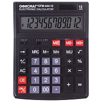Калькулятор настольный ОФИСМАГ, 199x153 мм, 12 разрядов, двойное питание, черный