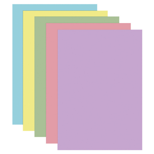 Бумага цветная DOUBLE A, А4, 80 г/м2, 100 л. (5 цветов x 20 листов), микс пастель фото 5