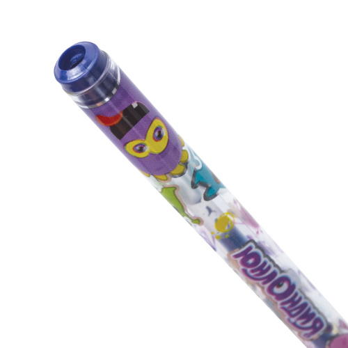 Ручки гелевые ЮНЛАНДИЯ, 6 цветов, металлик, с печатью, линия письма 0,5 мм фото 3