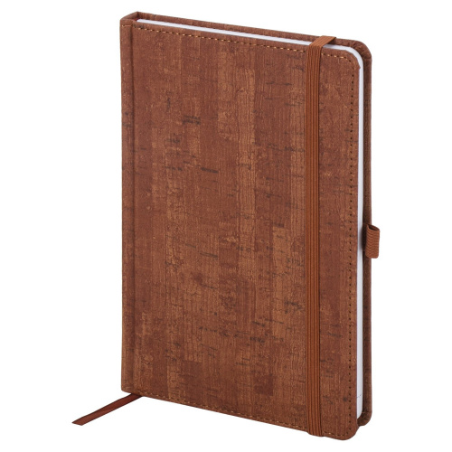 Ежедневник недатированный BRAUBERG "Wood", А5, 138x213 мм, кожзам, резинка, 136 л., коричневый фото 2