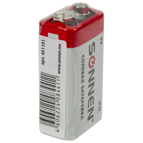 Батарейка SONNEN, солевая, 1 шт., в пленке фото 4