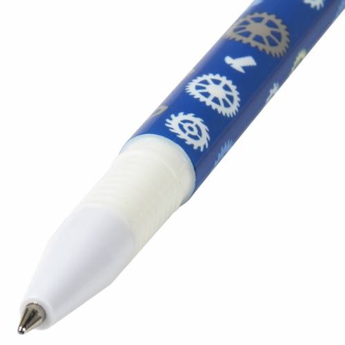 Ручка фигурная шариковая ЮНЛАНДИЯ "Робот", корпус ассорти, пишущий узел 0,7 мм, синяя фото 4