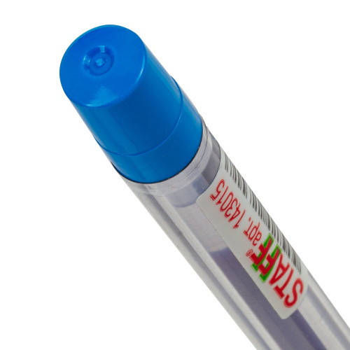 Ручка гелевая с грипом STAFF "College", корпус прозрачный, линия письма 0,3 мм, синяя фото 8