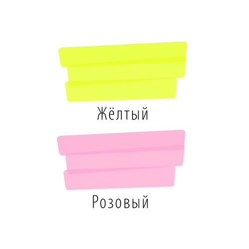 Набор текстовыделителей BRAUBERG "DELTA", 2 шт., линия 1-5 мм, желтый/розовый фото 5