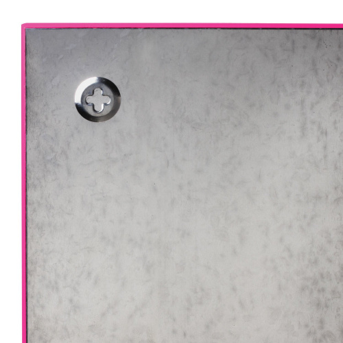 Доска магнитно-маркерная стеклянная BRAUBERG, 45х45 см, 3 магнита, розовая фото 2