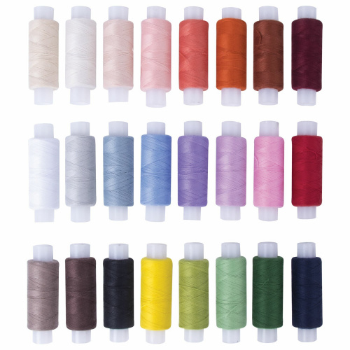 Набор швейных ниток ОСТРОВ СОКРОВИЩ, 24 цвета по 150 м, в тубе фото 2