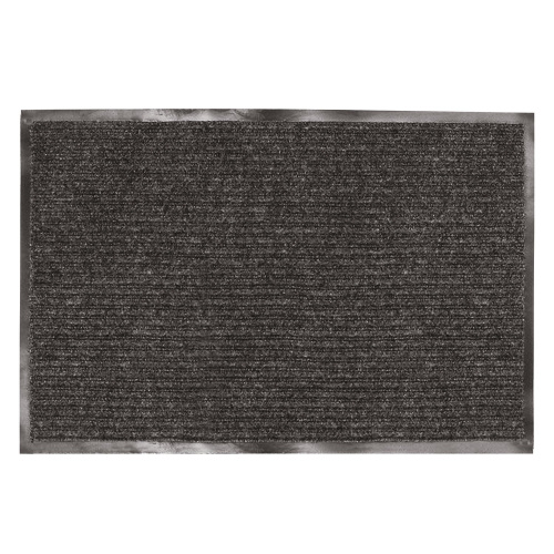 Коврик входной ворсовый влаго-грязезащитный LAIMA, 120х150 см, ребристый, толщина 7 мм, черный фото 2