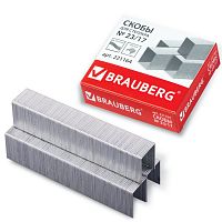 Скобы для степлера BRAUBERG, №23/17, 1000 штук, от 50 до 120 листов