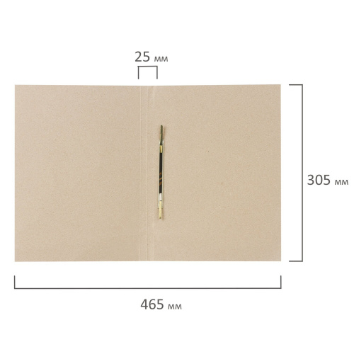 Скоросшиватель картонный BRAUBERG, гарантированная плотность 300 г/м2, до 200 л. фото 5