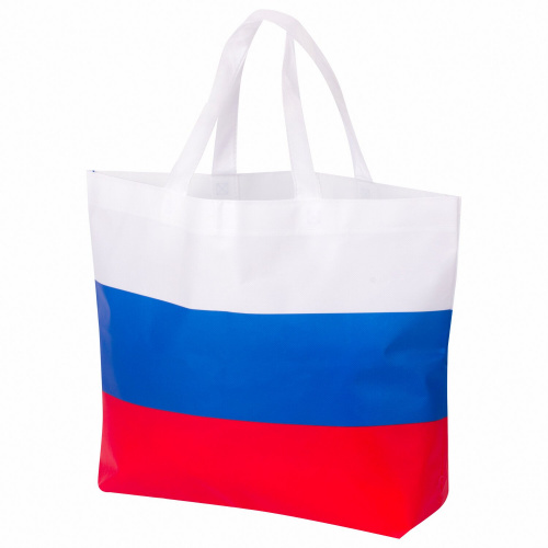 Сумка BRAUBERG "Флаг России", триколор, 40х29 см, нетканое полотно фото 2