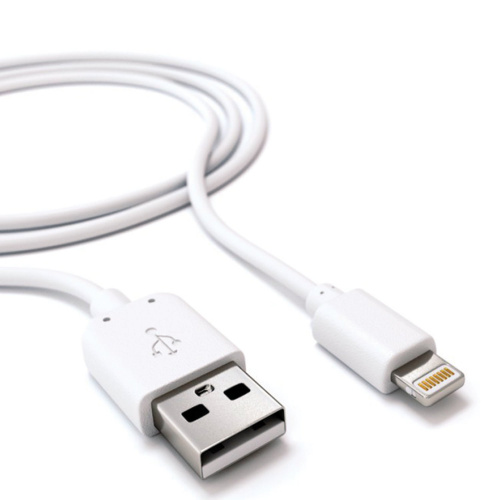 Зарядное устройство сетевое RED LINE ТС-1A, кабель для IPhone, 1 порт USB, выходной ток 1 А, белое фото 2