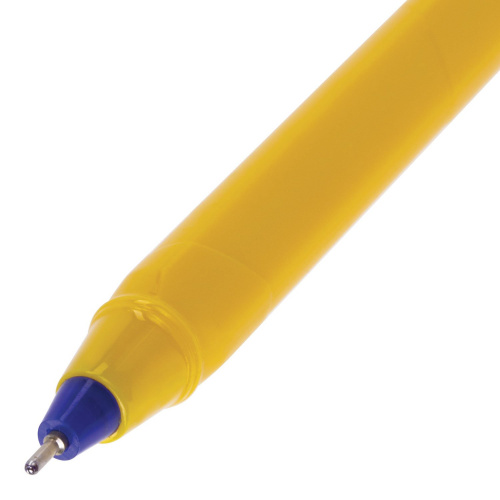 Ручка шариковая масляная BRAUBERG "Extra Glide Orange", трехгранная, линия письма 0,35 мм, синяя фото 8