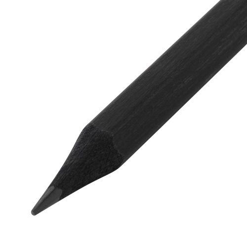 Карандаши чернографитные BRAUBERG "Black Jack", 6 шт., НВ, с резинкой, черные, дерево, заточенные фото 6