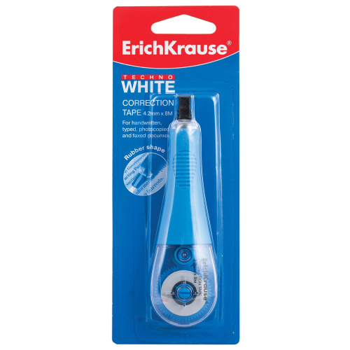 Корректирующая лента ERICH KRAUSE "Techno White", 4,2 мм х 8 м, блистер, европодвес фото 2