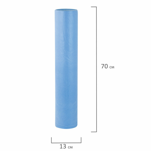 Простыня голубая рулонная с перфорацией 100 шт, 70х200 см, спанбонд 12 г/м2, LAIMA UNIVERSAL, 631139 фото 5