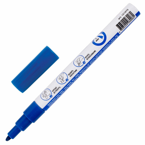 Маркер-краска лаковый BRAUBERG EXTRA (paint marker), 2 мм, синий фото 6