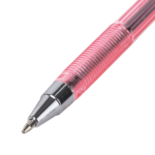 Ручка шариковая STAFF AA-927, красная, корпус тонированный, хромированные детали, линия 0,35 мм фото 4