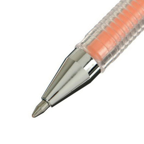 Ручка гелевая CROWN "Hi-Jell Pastel", оранжевая пастель, узел 0,8 мм, линия письма 0,5 мм фото 3