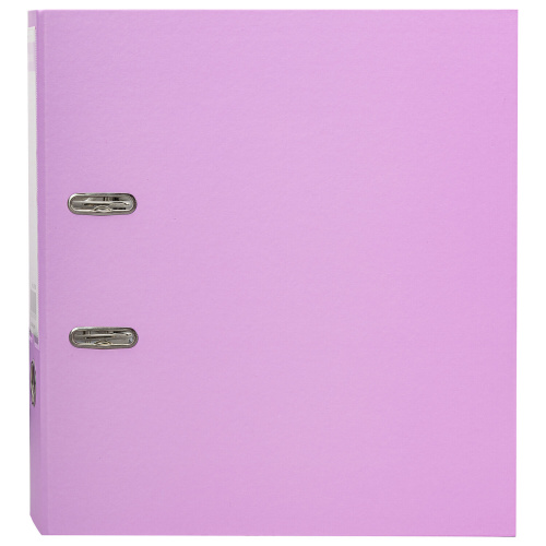 Папка-регистратор BRAUBERG PASTEL ламинированная, 75 мм, цвет лиловый, 271837 фото 7