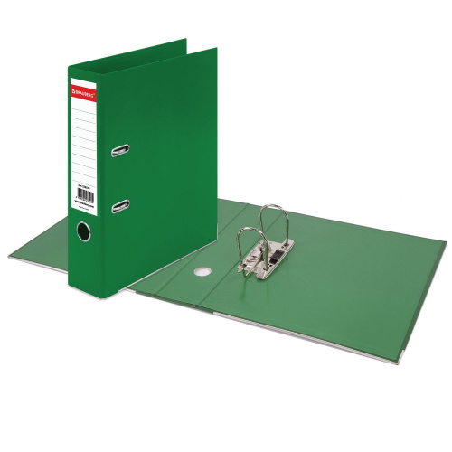 Папка-регистратор BRAUBERG "EXTRA", 75 мм, зеленая, двустороннее покрытие пластик, металлич уголок фото 5