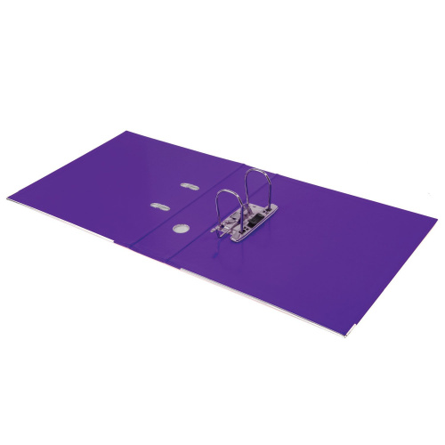 Папка-регистратор BRAUBERG "EXTRA", 75 мм, фиолетовая, двустороннее покрытие пластик, метал уголок фото 5