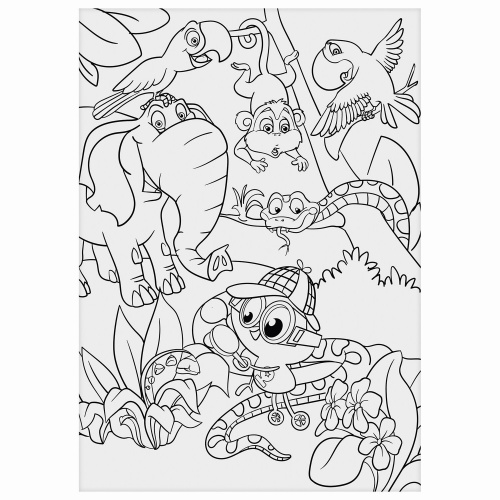 Карандаши цветные ЮНЛАНДИЯ "ЮНЛАНДИК-ДЕТЕКТИВ", 18 цветов, трехгранные, с раскраской фото 3