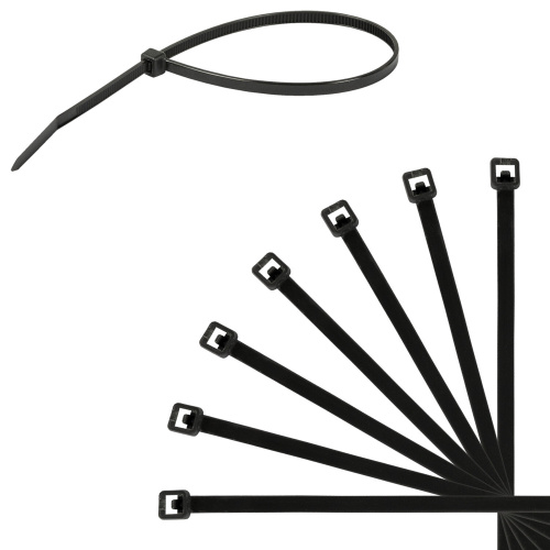 Стяжка SONNEN POWER LOCK, 3,6х200 мм, 100 шт., нейлоновая, сверхпрочная, черная фото 10