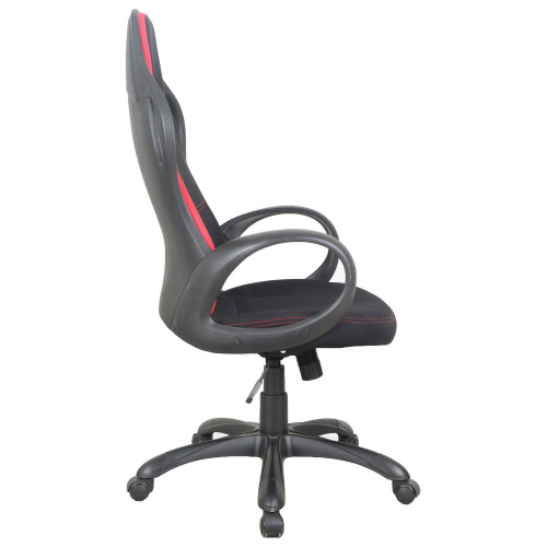 Кресло офисное BRABIX PREMIUM "Force EX-516", ткань, черное/вставки красные фото 4