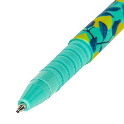Ручка шариковая BRAUBERG SOFT TOUCH GRIP "CITRUS", мягкое покрытие, узел 0,7 мм, синяя фото 5