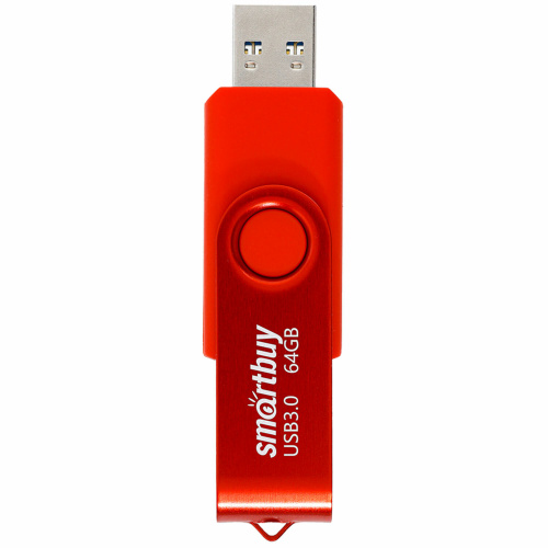 Флеш-диск 64 GB SMARTBUY Twist USB 3.0, красный, SB064GB3TWR фото 2