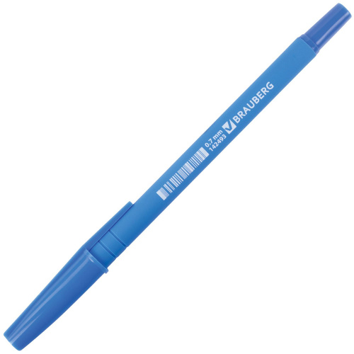 Ручка шариковая BRAUBERG "Capital blue", корпус soft-touch, линия письма 0,35 мм, синяя фото 8