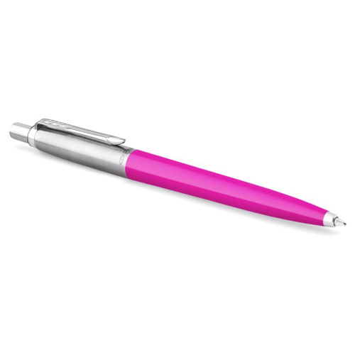 Ручка шариковая PARKER "Jotter Orig Magenta", корпус розовый, детали хром, блистер, синяя фото 6