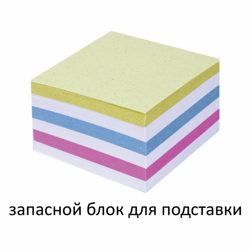 Блок для записей STAFF, непроклеенный, куб 9х9х5 см, цветной, чередование с белым фото 3