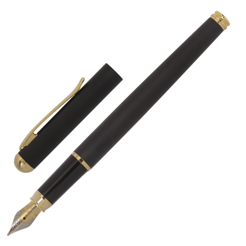 Ручка подарочная перьевая BRAUBERG Maestro, корпус черный, линия письма 0,25 мм, синяя фото 10