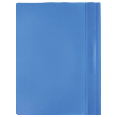 Скоросшиватель пластиковый BRAUBERG, А4, 130/180 мкм, голубой фото 8